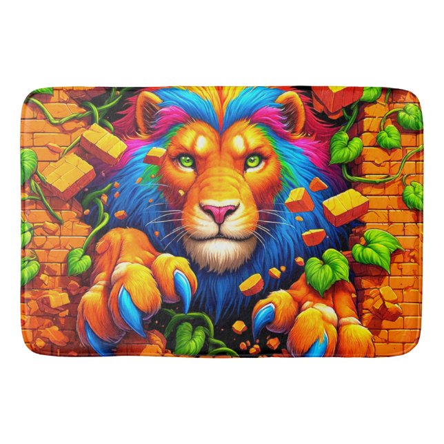 Lion Artwork Badematte (Vorderseite)