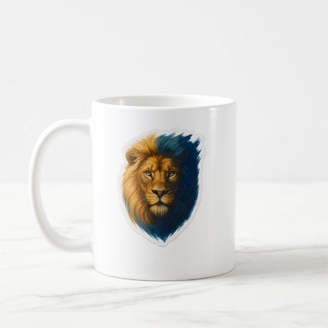 Lion Artwork - Bicolor Kaffeetasse (Links)