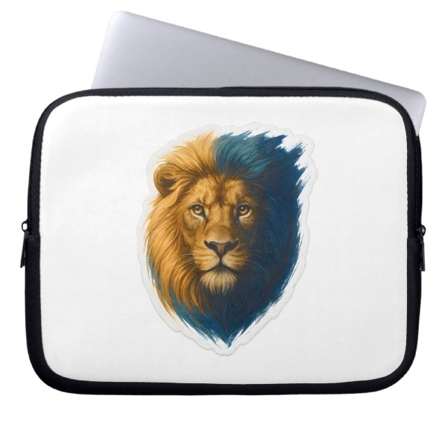 Lion Artwork - Bicolor Laptopschutzhülle (Vorderseite)
