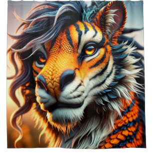 Lion Artwork Duschvorhang