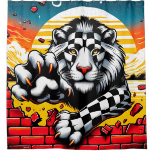 Lion Artwork Duschvorhang