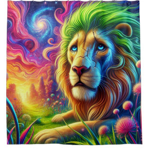 Lion Artwork Duschvorhang