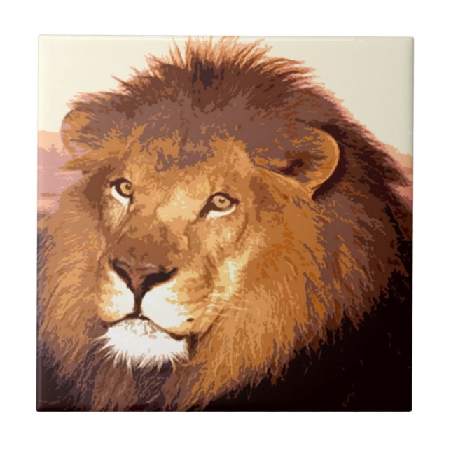Lion Artwork Fliese (Vorderseite)