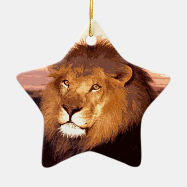 Lion Artwork Keramikornament (Vorne)