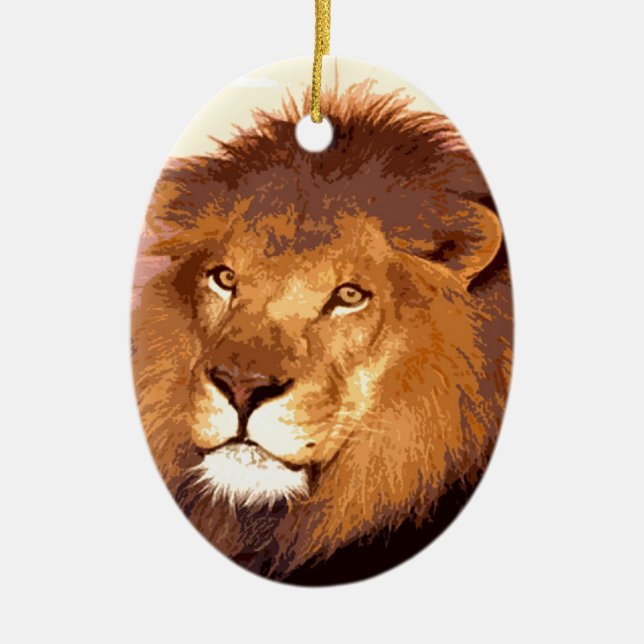 Lion Artwork Keramikornament (Vorne)