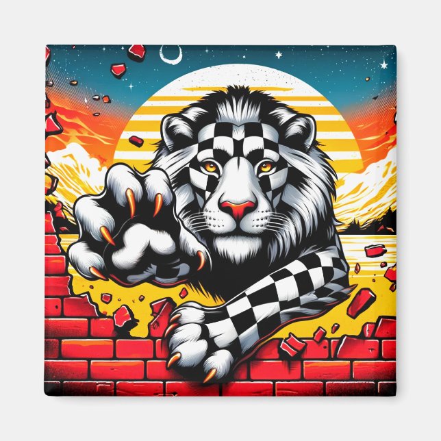 Lion Artwork Magnet (Vorne)