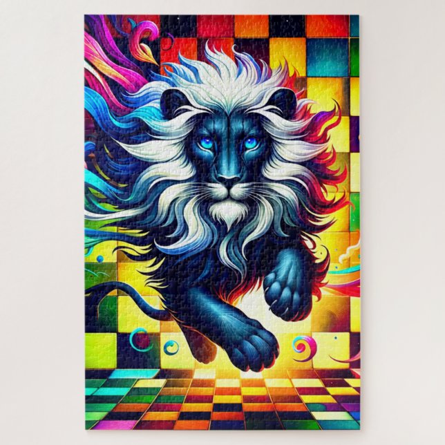 Lion Artwork Puzzle (Vertikal)