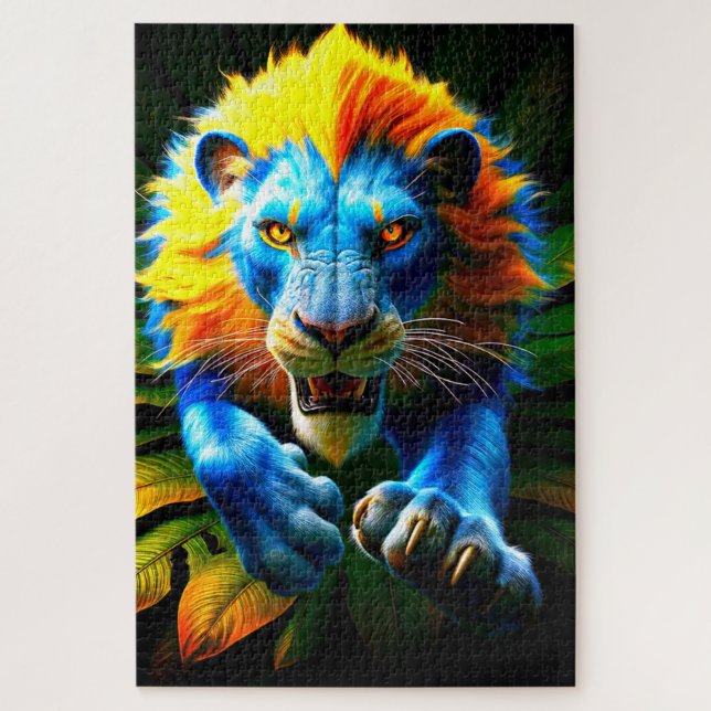 Lion Artwork Puzzle (Vertikal)