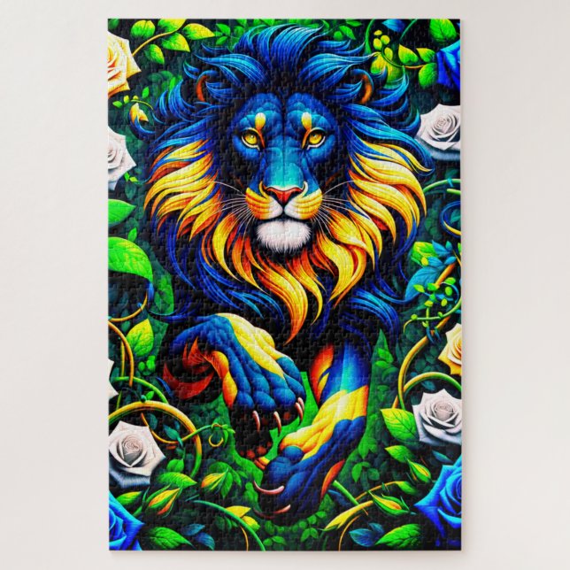 Lion Artwork Puzzle (Vertikal)