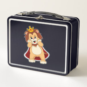 Lion as King mit Crown.PNG Metall Brotdose