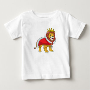 Lion as King with Crown & Cape Baby T-shirt