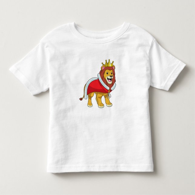 Lion as King with Crown & Cape Kleinkind T-shirt (Vorderseite)