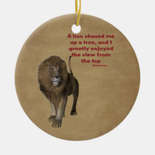 Lion Attitude Motivierend Zitat Ornament