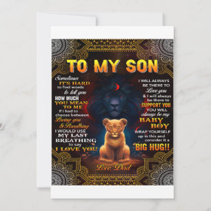 Lion auf meinen Sohn Manchmal ist es harter Vater Einladung