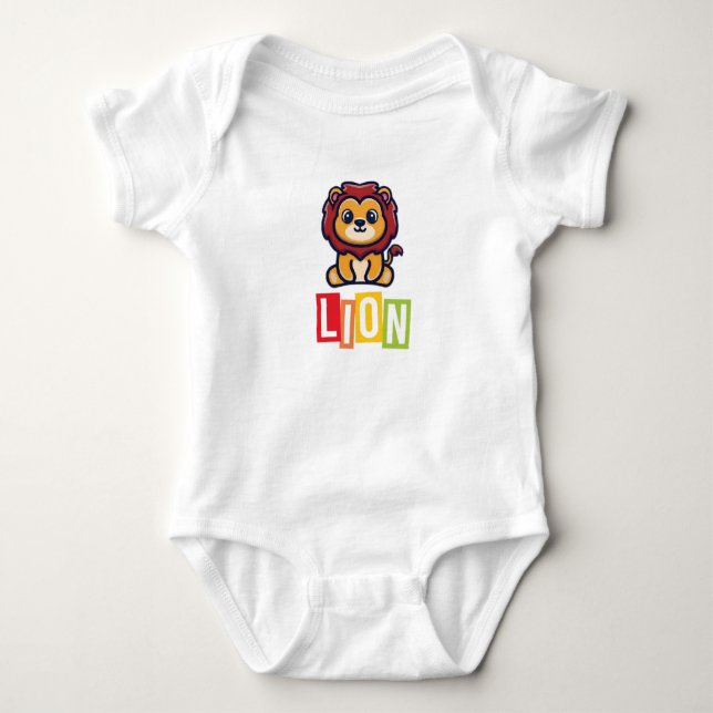 Lion Baby Jersey Bodysuit Baby Strampler (Vorderseite)