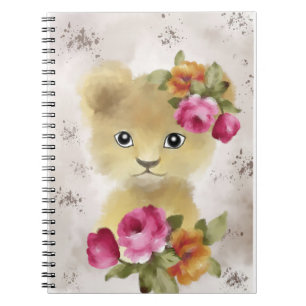 Lion Baby Lion Watercolor Notizblock