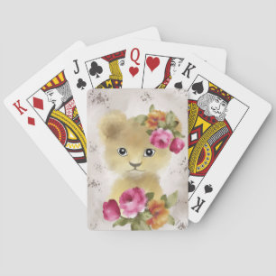 Lion Baby Lion Watercolor Spielkarten