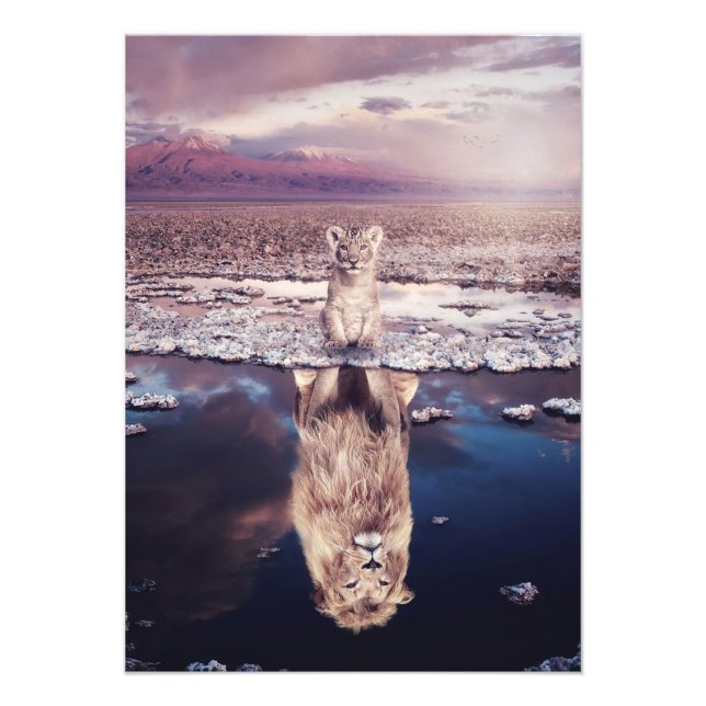 Lion Baby Lion wird aufwachsen Fotodruck (Vorne)