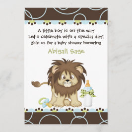 Lion Baby Shower Einladung für Jungen