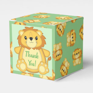 Lion Baby Shower Green Geschenkschachtel