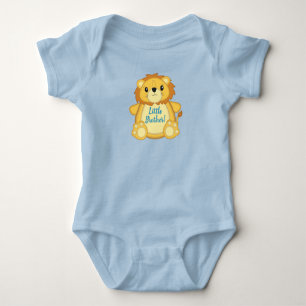 Lion Baby Shower Zoo Circus Blue Boy Strampler