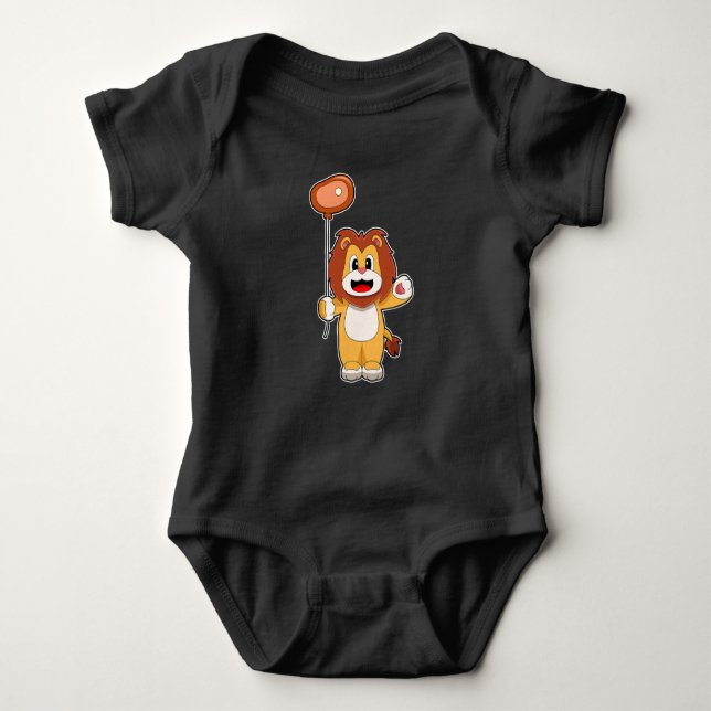 Lion Balloon Meat Baby Strampler (Vorderseite)