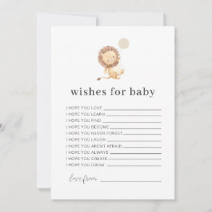 Lion Balloon will Baby Card Einladung