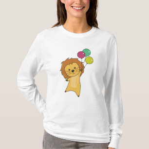 Lion Balloons fliegen nach oben Niedliche Tiere fü T-Shirt