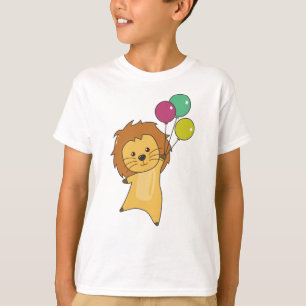 Lion Balloons fliegen nach oben Niedliche Tiere fü T-Shirt