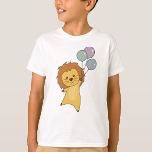 Lion Balloons fliegen nach oben Niedliche Tiere fü T-Shirt