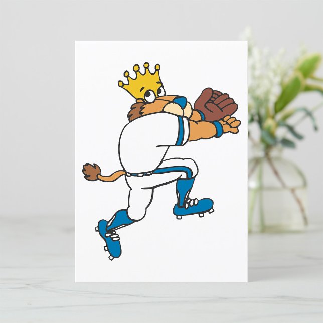 Lion Baseball Player Einladung (Von Creator hochgeladen)