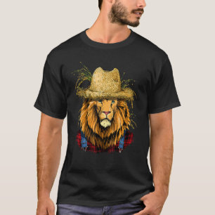 Lion Bauer Landwirtschaft Rancher Wild Anima T-Shirt