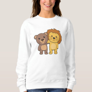 Lion Bear Zoo Niedlicher Tiere Niedlich Kids Sweatshirt
