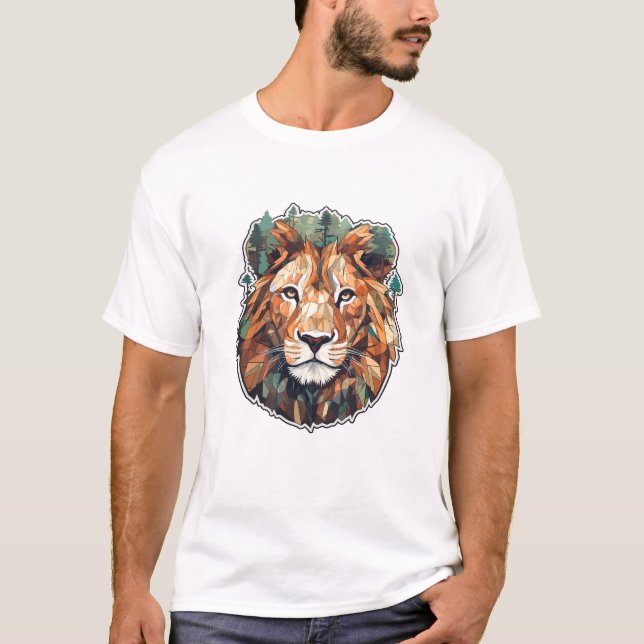 Lion Beast Animal World Wildlife Beauty Discovery T-Shirt (Vorderseite)