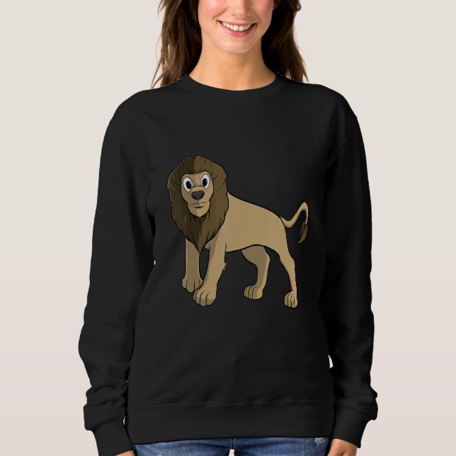 Lion Big Cat Zoo Wilderness Safari Sweatshirt (Vorderseite)