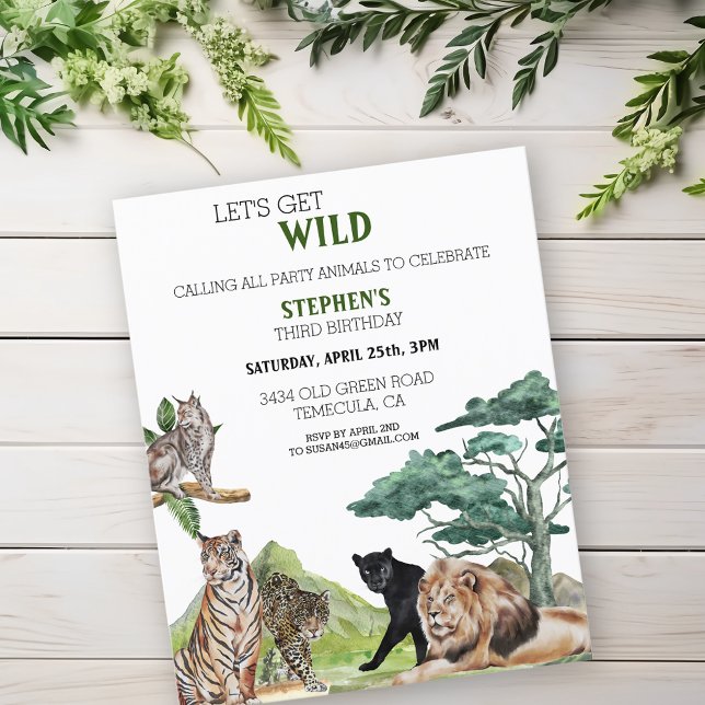 Lion Big Cats Jungle Safari Wild Geburtstag (Von Creator hochgeladen)