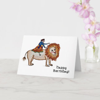 Lion Birthday Card Karte