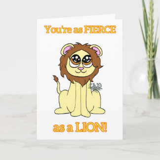 Lion Birthday Card Karte