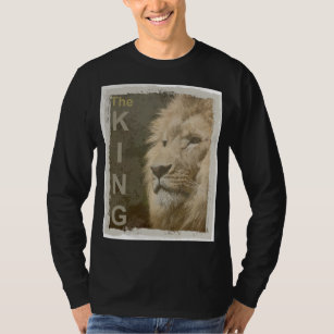 Lion Black Color Elegante Moderne Vorlage Grundleg T-Shirt
