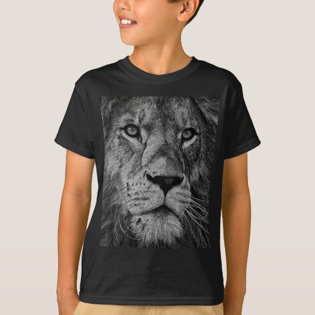 Lion Black & White T-Shirt (Vorderseite)