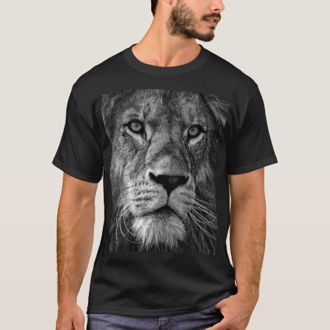 Lion Black & White T-Shirt (Vorderseite)