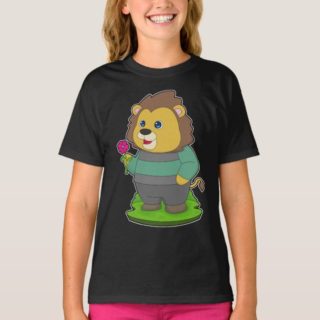 Lion Blume T-Shirt (Vorderseite)