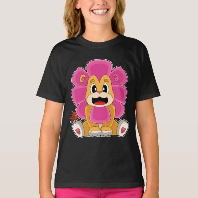 Lion Blume T-Shirt (Vorderseite)