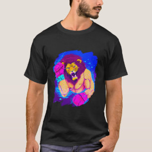 Lion Boxing Cool Funny Lion Boxer T-Shirt
