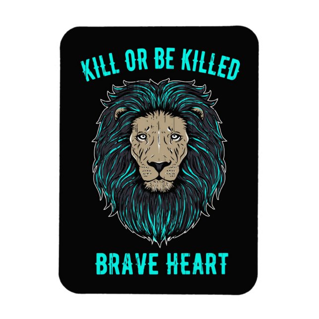 Lion Brave Heart Magnet (Vertikal)