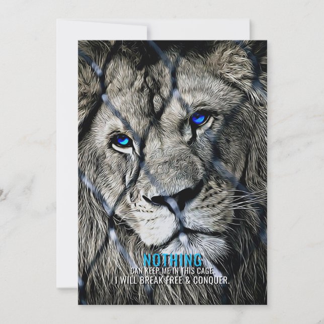 Lion Break Free Dankeskarte (Vorderseite)
