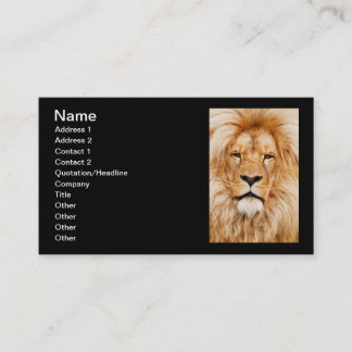 Lion Business Cards Schwarz Visitenkarte