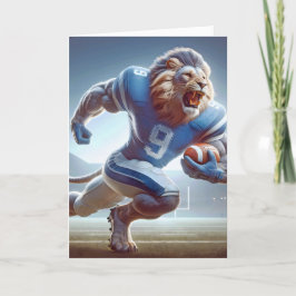 Lion Carry einen Fußball Karte