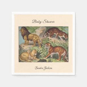 Lion cat Dschungel Gender Neutral Baby Dusche by M Serviette