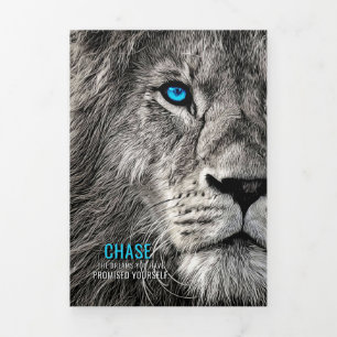 Lion Chase Your Dreams Dreifach Gefaltete Karte